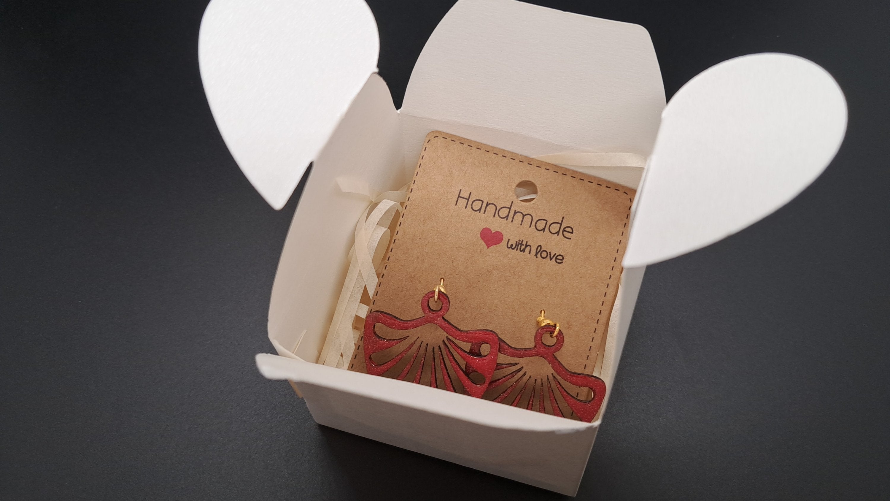 Trendy bamboe oorbellen