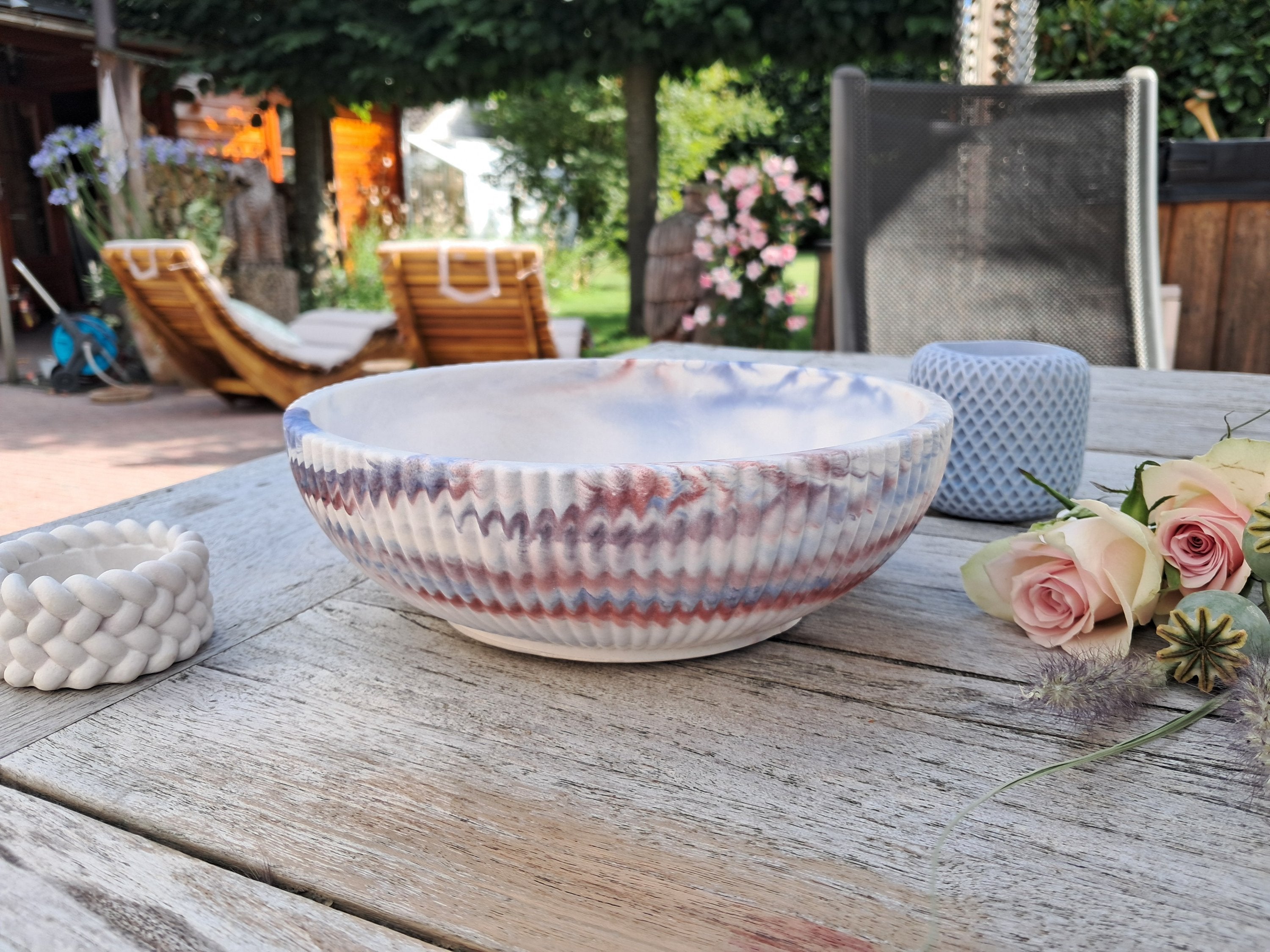 Decoratieve Jesmonite Schaal