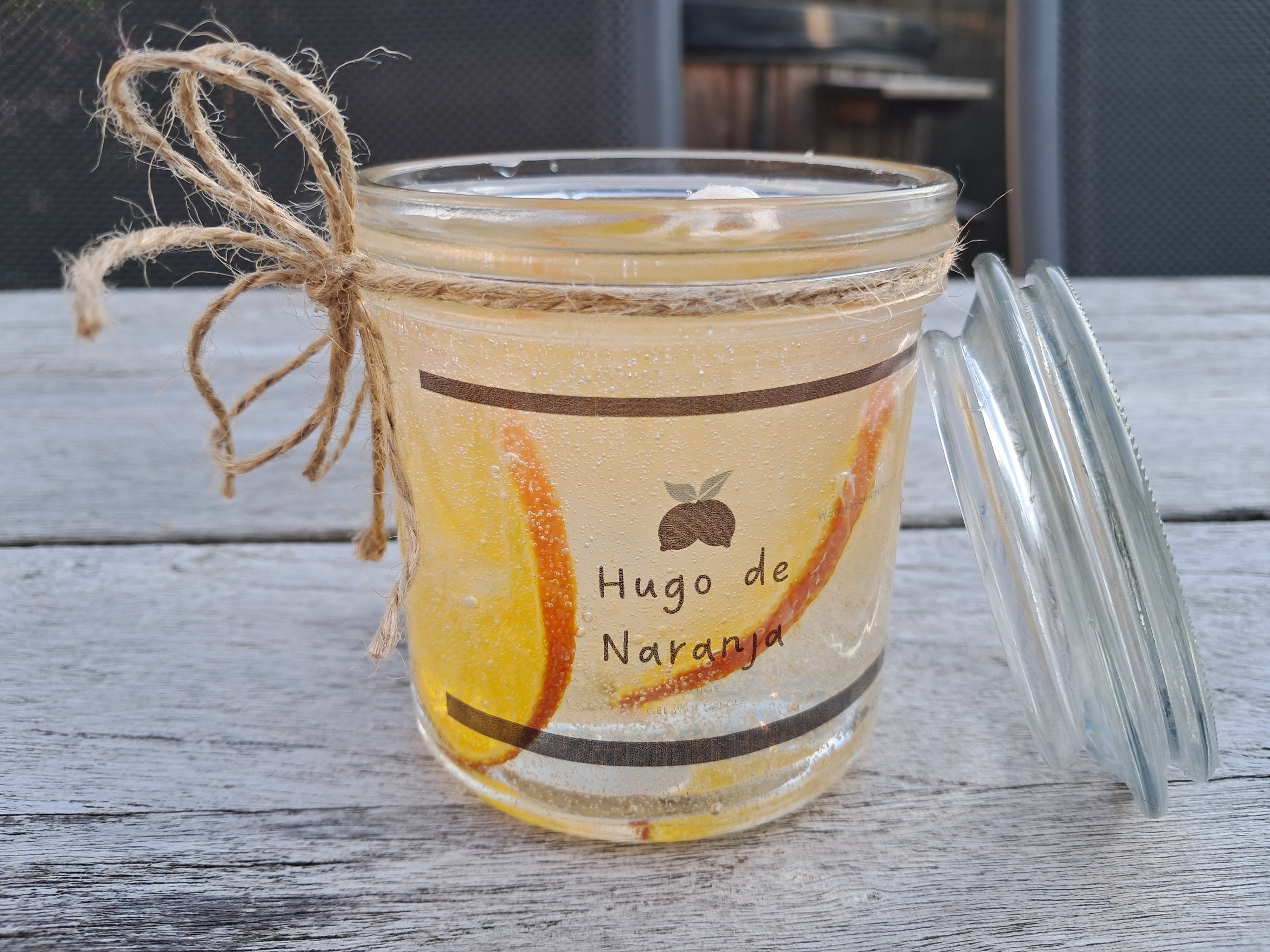 Jelly Wax Kaars met Sinaasappelschijfjes