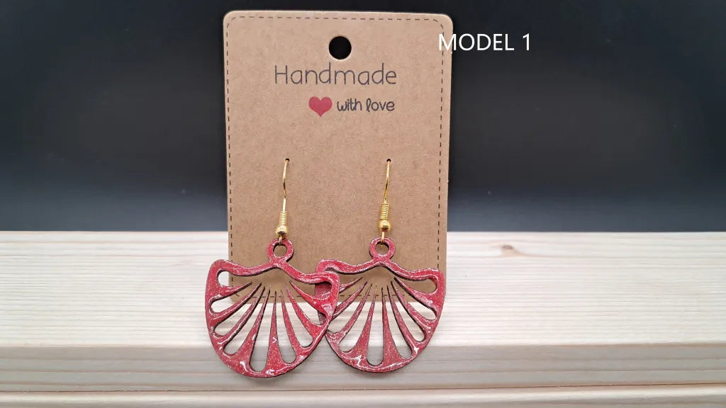 Trendy bamboe oorbellen